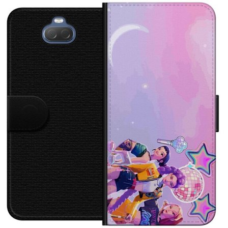 Kompatibelt Lommeboketui til Sony Xperia 10 Futuristiske popidoler i neonfarger med discoelementer, stjerner og pastellfarget romhimmel.