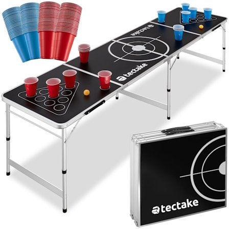 Beerpong-bord Brew Battle, hopfällbar och höjdjusterbar