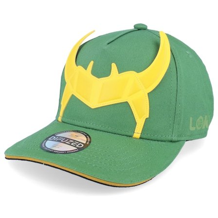 Difuzed - Green adjustable Czapka Z Daszkiem - Marvel Loki Green/Yellow Adjustable @ Hatstore