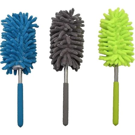 3-pak Teleskopisk Støvkost, Udtrækkelig Foldbar Vaskbar Støvkost