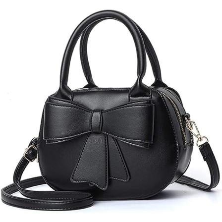 Jente Bowknot Håndveske Søt Veske Lær Mini Skulder Bag For Wo