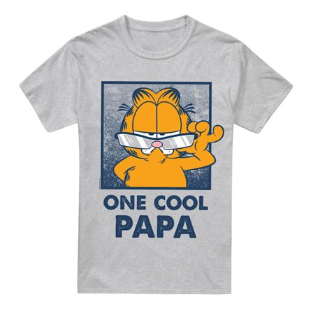 Garfield Herr One Cool Papa Fars Dag T-shirt 5XL Sport Heath