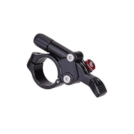 Pyörän etuhaarukan etälukkovivun alumiiniseosjohdin kytkin kaapelilla (1 kpl, musta)