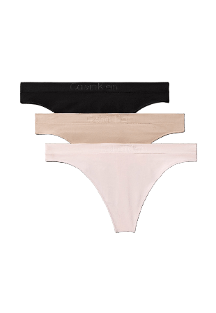 Calvin Klein 3 Pack Thongs - Bonded Flex Seamless Trosor Dam Röd L