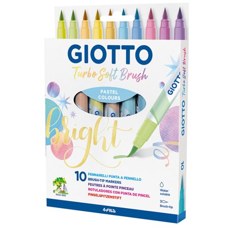 Giotto Turbo Soft Penselpenne Pastel 10-sæt