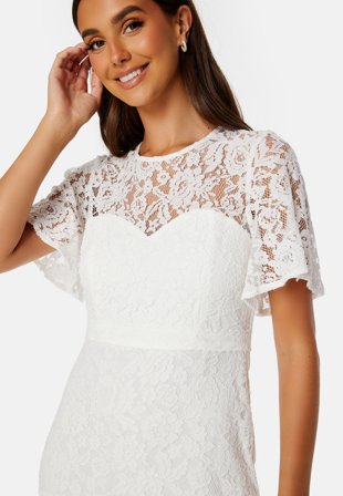 Bubbleroom Occasion Eliza Lace Wedding Gown White Klær