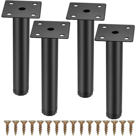 4 st möbelben, 15 cm/5,9 tum justerbara möbelfötter, metallfäststödben för