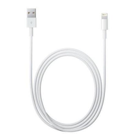 Kablage för iPhone - Vit - 2M - Kompatibel med iPhone 5 till 11 Pro Max - USB - Paket med 2
