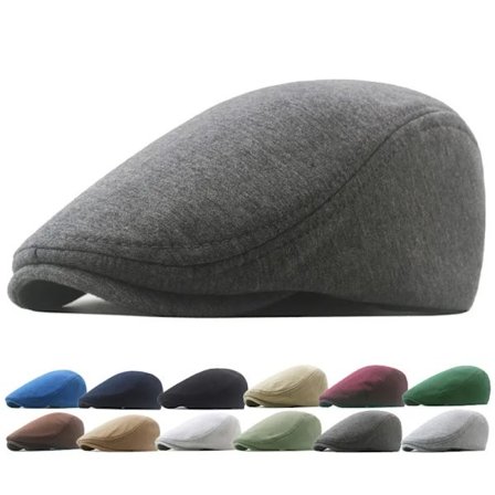 Autumn Winter Warm Newsboy Cap For Men Adjustable Casual Berets Flat Hat Retro England Hat Solid Street Peaked Painter Caps