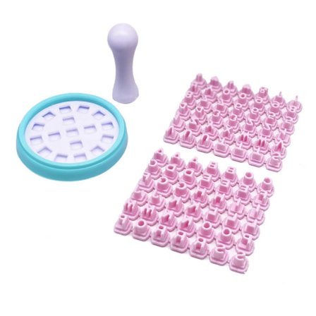 Kakekjeks Alfabet Fondant Bokstav Kakestempel Preget Alfabet Tall Fondant Form Verktøy Fest Tall Bokstav Cookie (FMY)