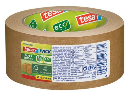 tesa Packtejp Papper 50mmx50m brun - Lyreco - Emballage och lagerutrustning > Packtejper > Packtejp övriga