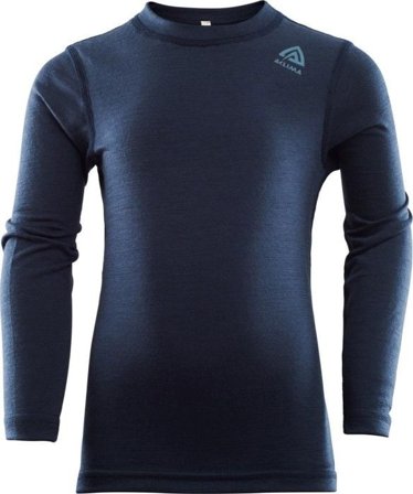 Aclima Kids LightWool Crewneck Shirt Navy Blazer