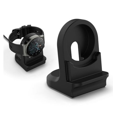 Huawei Watch 3 / 3 Pro / Watch GT 2 Pro laddningsställ i silikon - Svart