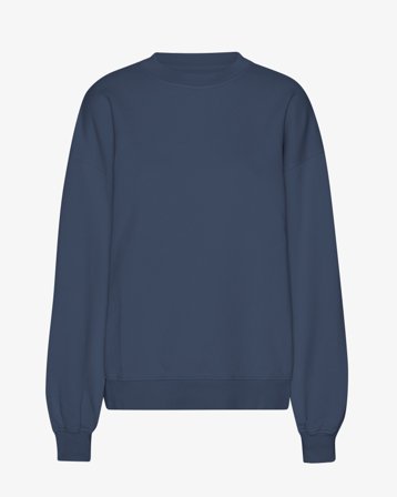 Organic Oversized Crew - Petrol Blue L