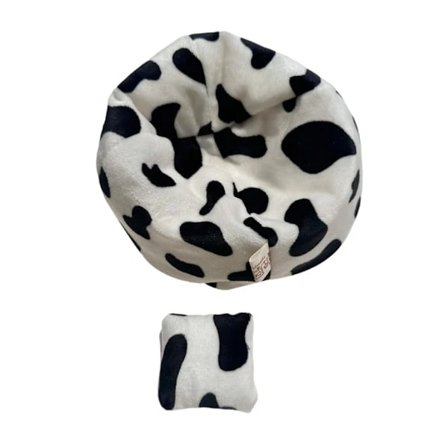 Miniatyrsoffa med kuddar för 17 cm dockpojke, dockflicka, kaffe, svart, vit, 14 cm