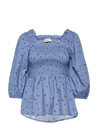 Tinne Print Top Blue Modström