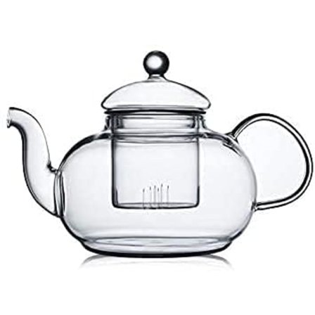 Glas Tekande Komfur Sikker, Klar Tekande med Aftagelig Infuser