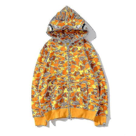 Herre hettegenser Camo Loose Zipper Jacket Sweatershirt For Herre Boy vY