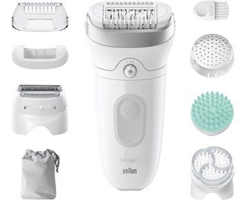 Braun SE7-081 - Epilator med bredare huvud & behaglig massagerulle