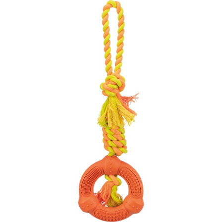 Trixie Flossrep med Gummiring 41/12 cm