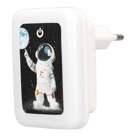 USB-väggladdare Dubbelport Laddare Plug Touch 5V 2.4A USB Laddare Adapter med LED Nattljus EU-kontakt 110‐265V