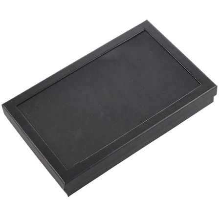 Smykkeboks med 36 rom for ringer, oppbevaring av øredobber, utstillingsboks, smykkeorganisator, holder, gjennomsiktig vindu