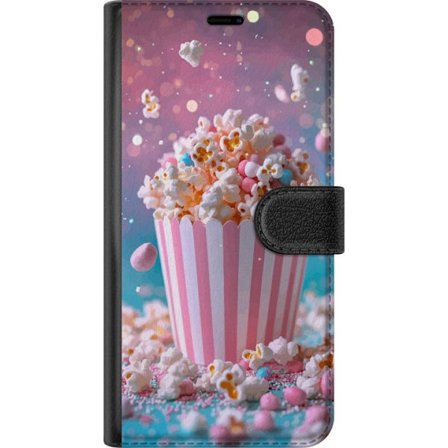 Kompatibelt Plånboksfodral till Samsung Samsung Galaxy A56 Popcorn-hink retro bio snacks rolig figur