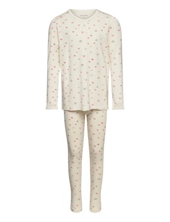Pyjamas, Girl - Bamboo White Minymo