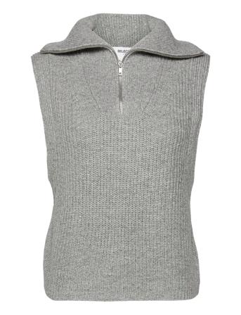 Slfkally Knit Vest W Grey Selected Femme
