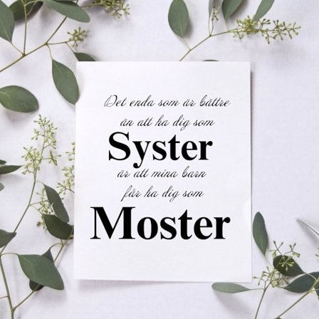 Poster Syster - Moster A4