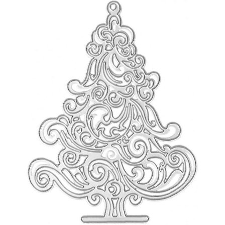 Juletrær Embossing Stansing Stenciler Maler For Scrapbooking Album Papirkort Tilbehør (sølv1stk)