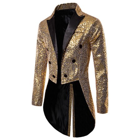 Herre Pailletter Smokingjakke, Scene Performance Blazer