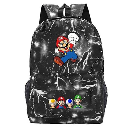 Super Mario Reppu Pojat Tytöt Koulureppu Kirjalaukku Matkareppu Laukut Naisten Reppu Miesten Kannettavan Tietokoneen Reppu Musta