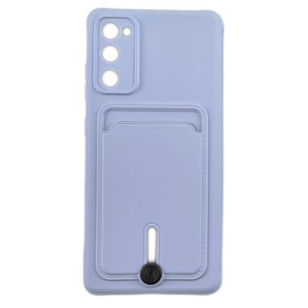 Samsung Galaxy S20 Fe - Silikon Skal Mikrofiber - Korthållare Lila