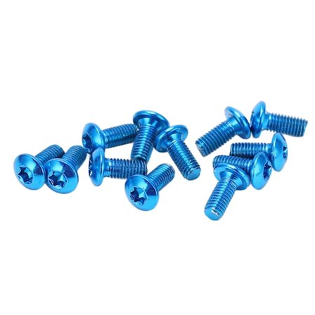 12 stk M5x11,5 mm Cykel Skivebremse Rotor Bolte Skrue Legering Skive Rotor Skruer til Mountainbike Blå, 12 stk/sæt