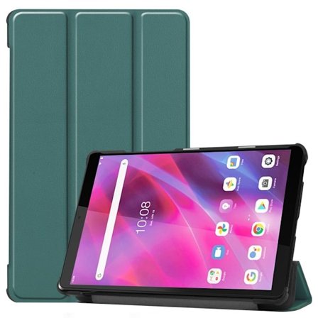 Tri-fold läderfodral för Lenovo Tab M8 (3:e generationen) - Svartaktig Grön
