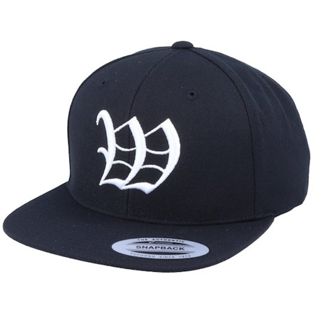 Iconic - Black snapback Czapka Z Daszkiem - W Letter 3D Black Snapback @ Hatstore