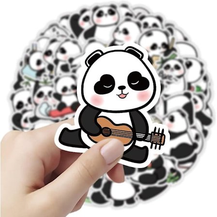 60 kpl Kawaii Panda -tarroja Hauskoja eläinpiirroshahmotarroja Vedenpitävät puhelin kannettava tietokone kypärä paperitarvikkeet Lasten tarrat Tee-se-
