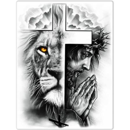 5d Diamond Painting För Vuxna Nybörjare Jesus Lion Full Dri