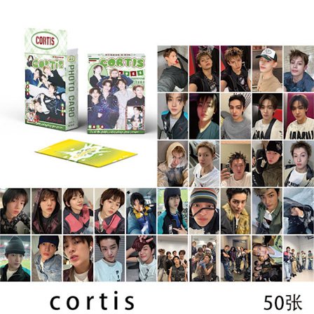 CORTIS K-Pop Lomo Kortsett – 50 stk. Holografisk Koreansk Gutteband *CORTIS/CORTIS BIGHIT*