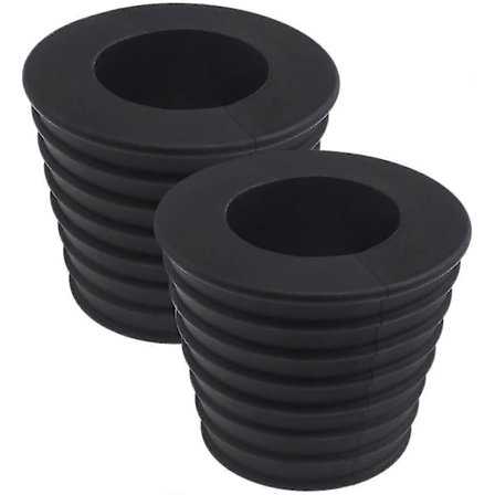 2x Gummi Parasol Kegle Kile Til Parasol Base Holder Hulprop Table Patio Parasol 1.5inch/38mm, Sort