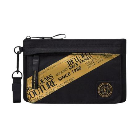 Versace Jeans Couture, Passamano style pouch Zwart, Heren, Maat:ONE Size,polyester