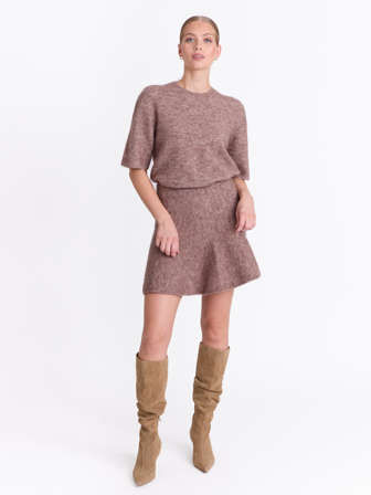MATCH - Chloe genser - Donna - Str. XXL - Dame - Gensere & Cardigans - Brun - 34% Ull, 34% Mohair, 27% Nylon-resirkulert, 5% Elastan