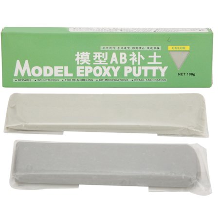 Model Reparation AB Epoxy Hurtigtørrende Spartelmasse 100g Fyld Jord Modellering Hobby Håndværk Tilbehør(100g Fyld Jord Grå )