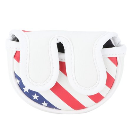 Vedenpitävä PU-golfmailan mallet-päällinen keskellä putterin suojus magneettilukolla (pienet puoliympyrän muotoiset korvat)