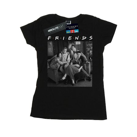 Friends Dam/Damer Svart Och Vit Foto Bomull T-Shirt XXL