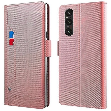För Sony Xperia 1 V Stötsäkert case Mirror Design Stand Korthållare Cover