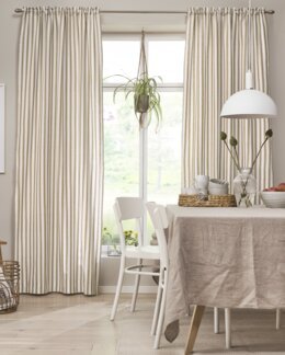 Gardinfag Alma 2-pak Stribet Beige