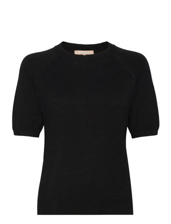 Srmarla Ss O-Neck Knit Pullover Svart Soft Rebels*Betinget Tilbud