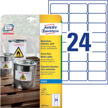 Etikett Vit 63,5x33,9 mm